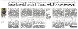 La gestione dei boschi in Trentino dall’Ottocento a oggi